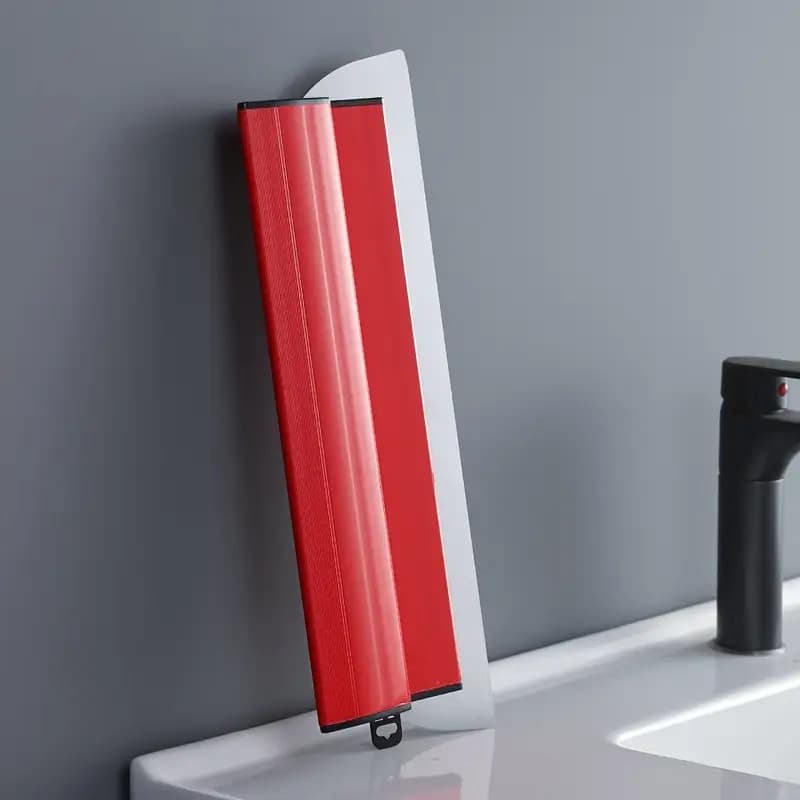 Desempenadeira de aço inoxidável de 25-40-60cm, lâmina lisa e flexível, adequada para massa corrida, lâmina substituível