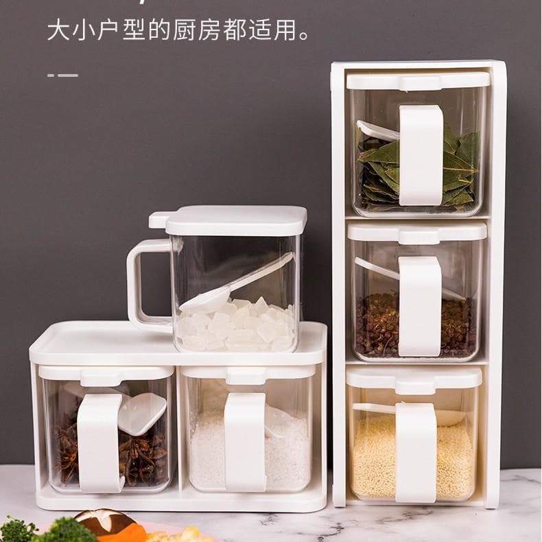 Japão NSH.6261.Saleiro de cozinha de alta qualidade, garrafa de tempero em caixa colorida, conjunto de 3 peças, pode ser