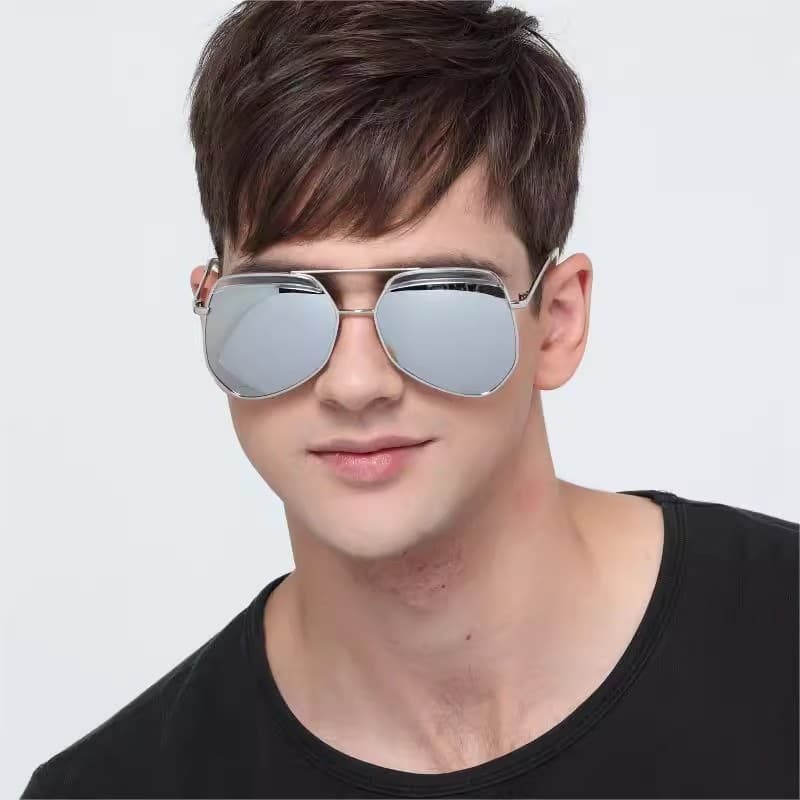 Óculos de sol polarizados masculino Oversized quadro único motorista óculos de sol piloto sapo óculos de rosto grande fe