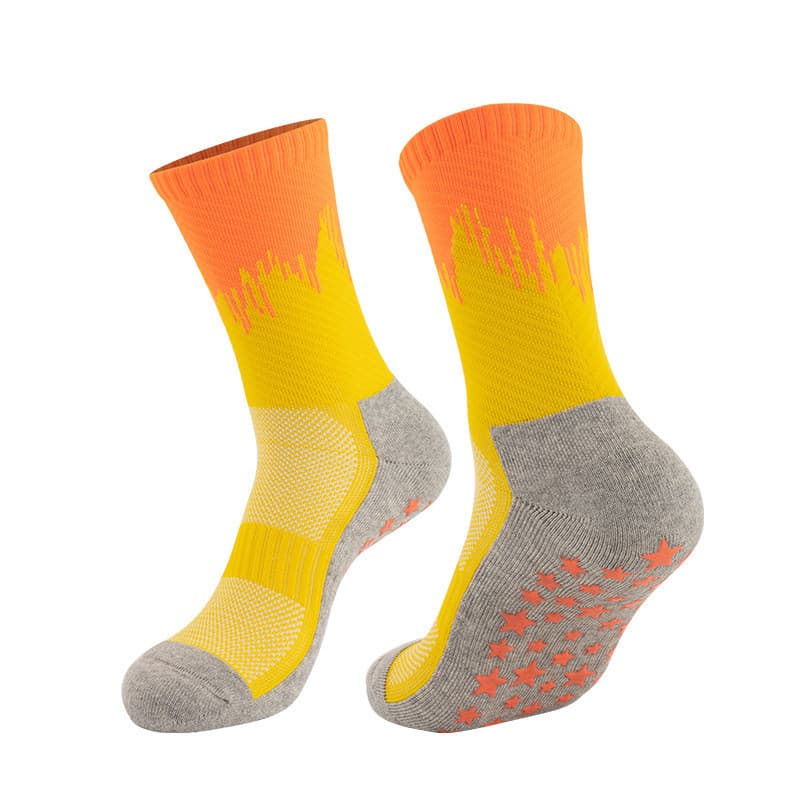 Meias esportivas de algodão penteado de tubo médio masculino absorvente de umidade transpiração desodorante antiderrapan