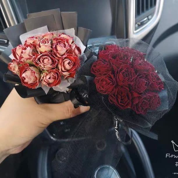 Mini buquê seco requintado rosa lembrança de casamento dia dos namorados saída de ar clipe de carro formatura presente d