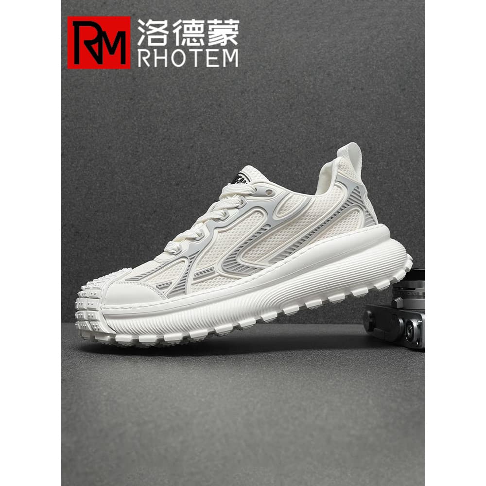 Homens High-End marca moda Casual de sola grossa papai sapatos 2026 novo estilo verão respirável sapatos esportivos masc