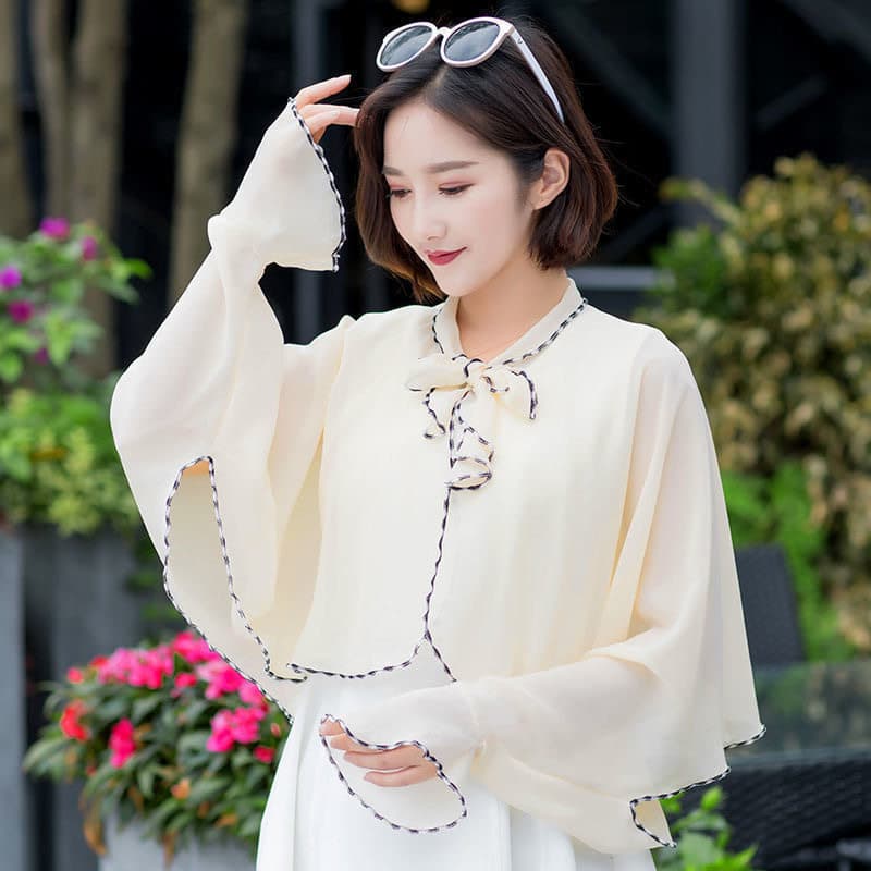 Verão equitação condução protetor solar xale senhoras moda elegante All-Match ar condicionado estilo fino moda respiraçã