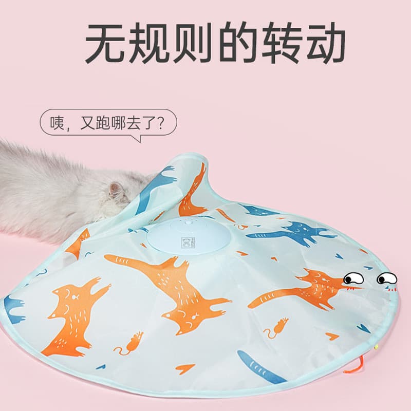 M-pets gato brinquedo gato provocando vara auto-feliz plataforma giratória rotativa automática brinquedo elétrico gato p