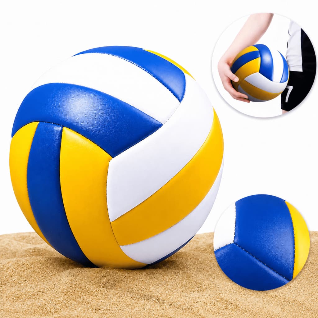 Bola de Vôlei Profissional 22cm PVC Costurada Quadra Praia Treino Lazer Esportiva Recreativa