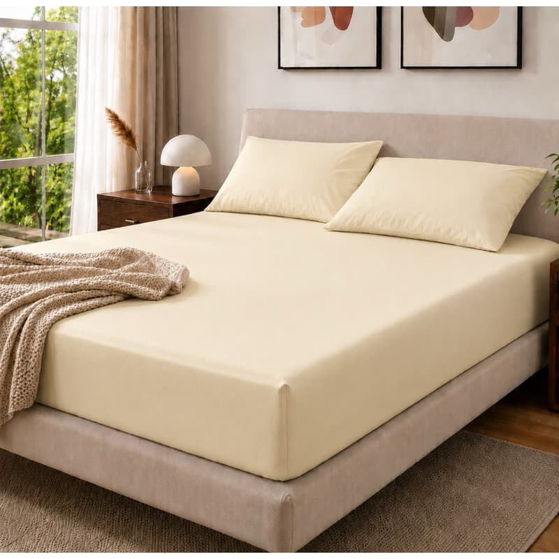 Roupa de Cama Micro Percal 400 Fios Jogo de Lençol Extra Macio Premium