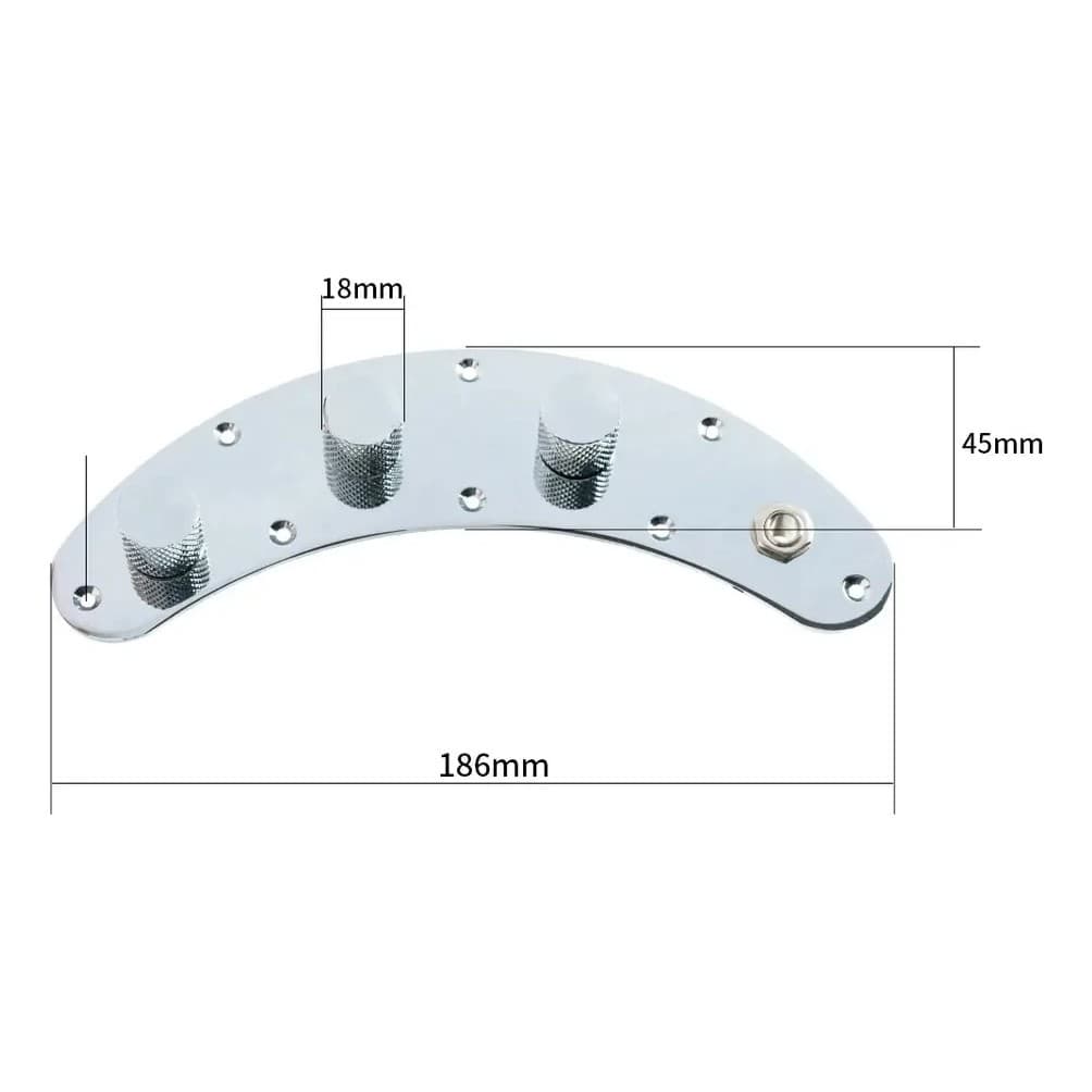 Placa para Circuito Elétrico Baixo Guitarra JB Prata PP-T52