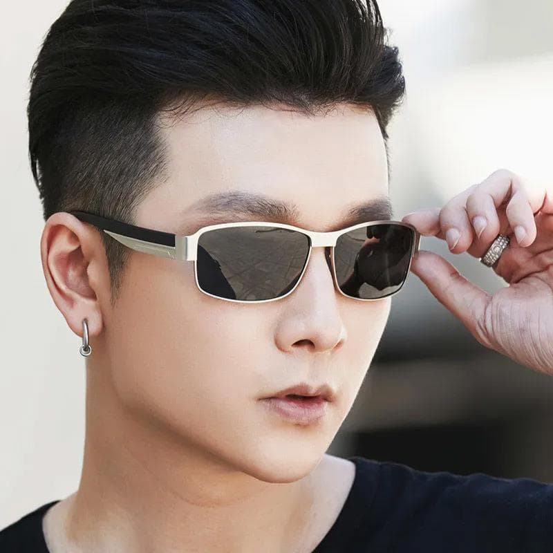 2024 novo estilo polarizado óculos de sol masculino moda mudança de cor óculos de Metal motorista óculos de condução pes