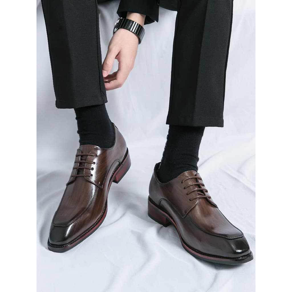 Sapatos masculinos de trabalho versão coreana britânica aumento interno noivo terno de casamento negócios Formal Wear Ca