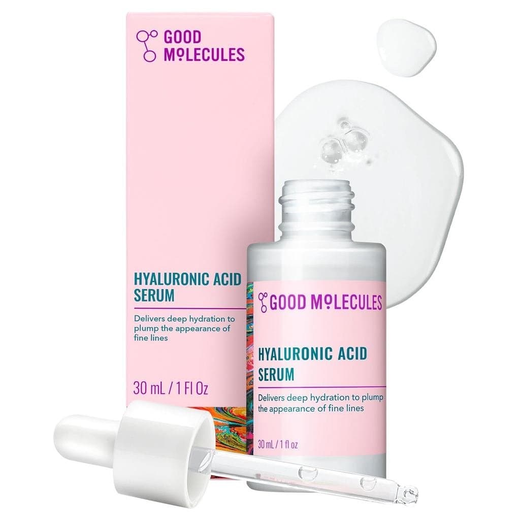 Soro de Ácido Hialurônico Good Molecules - 1% Ácido Hialurônico, Soro Ultra Hidratante Não Oleoso, Hidratante Facial par