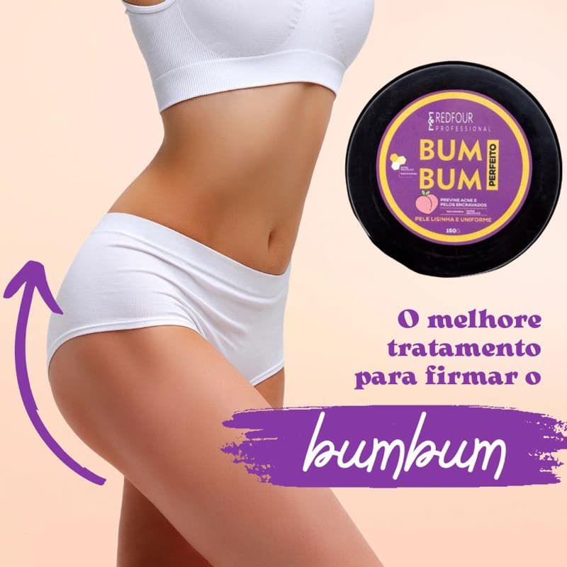Creme Bumbum Perfeito 150g - Tratamento Foliculite Estrias E Celulite REDFOUR PROFESSIONAL