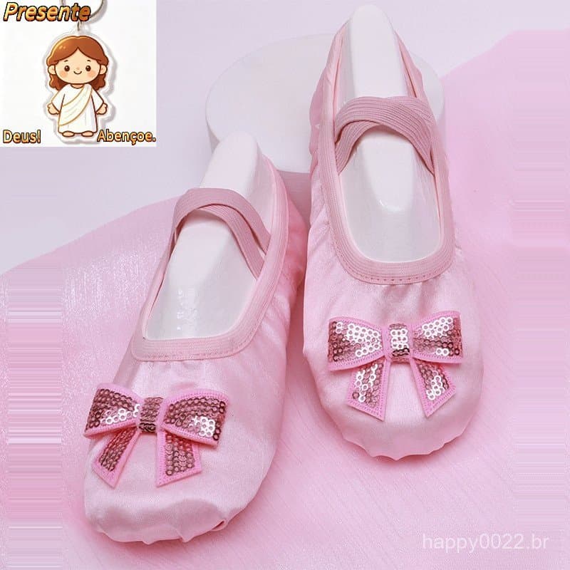 Sapatos De Dança Para Meninas Estilo Renda De Cetim Rosa E Roxa Soft Sole Professional Ballet Treinamento Corporal De