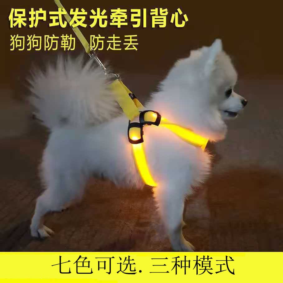 Led suprimentos para animais de estimação led luminoso cão cinta peito médio grande cão luminoso aquário luz led