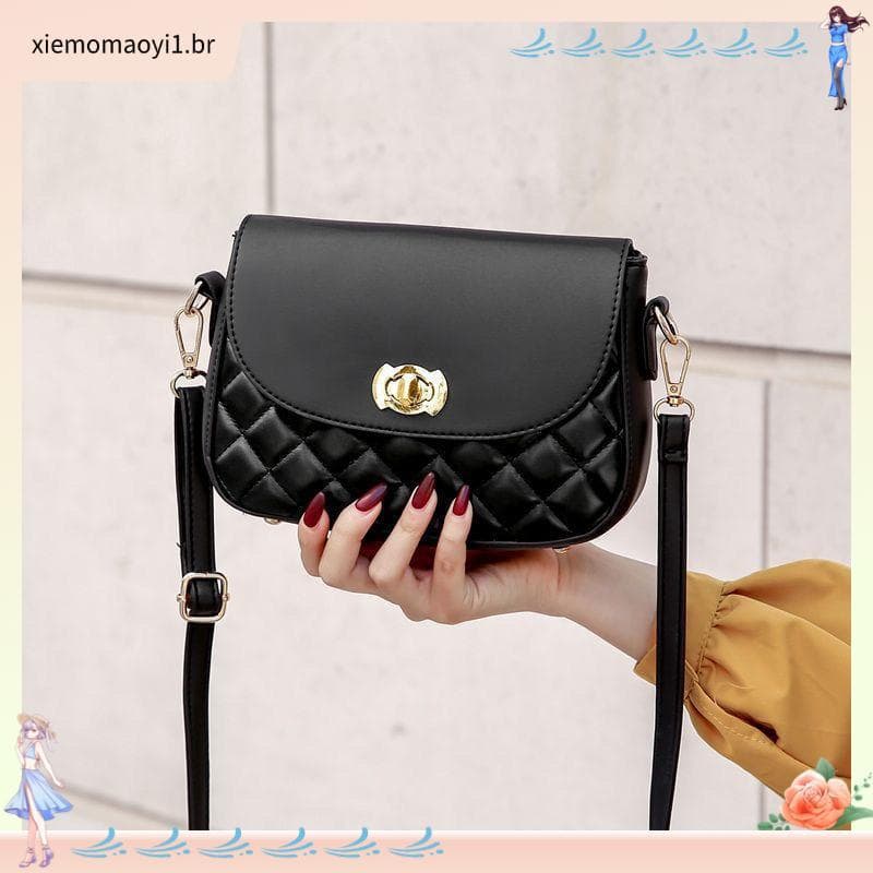 1.4.000 Pessoas Coleção Verão 2025 Novo Estilo Mini Bolsa Pequena Feminina Cross-body Simples All-match ins Rhombus Infl