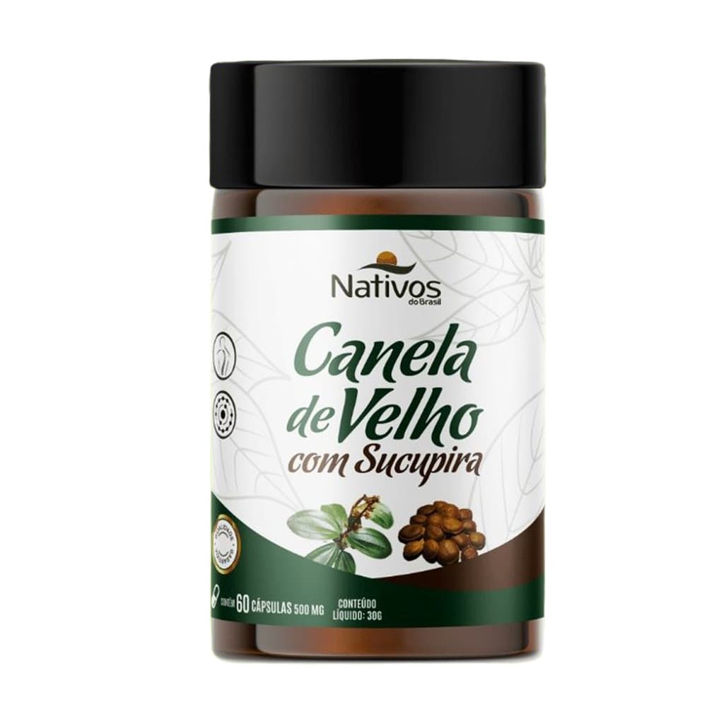 Canela de Veio com ŠucuÞira 60 Cápsulas - Nativos do Brasil