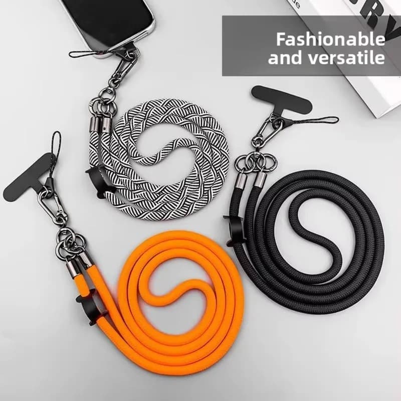 Cordão Universal Longo e Resistente para Celular, Removível, para Uso Transversal, Pendurado no Ombro ou Pescoço, Anti-P