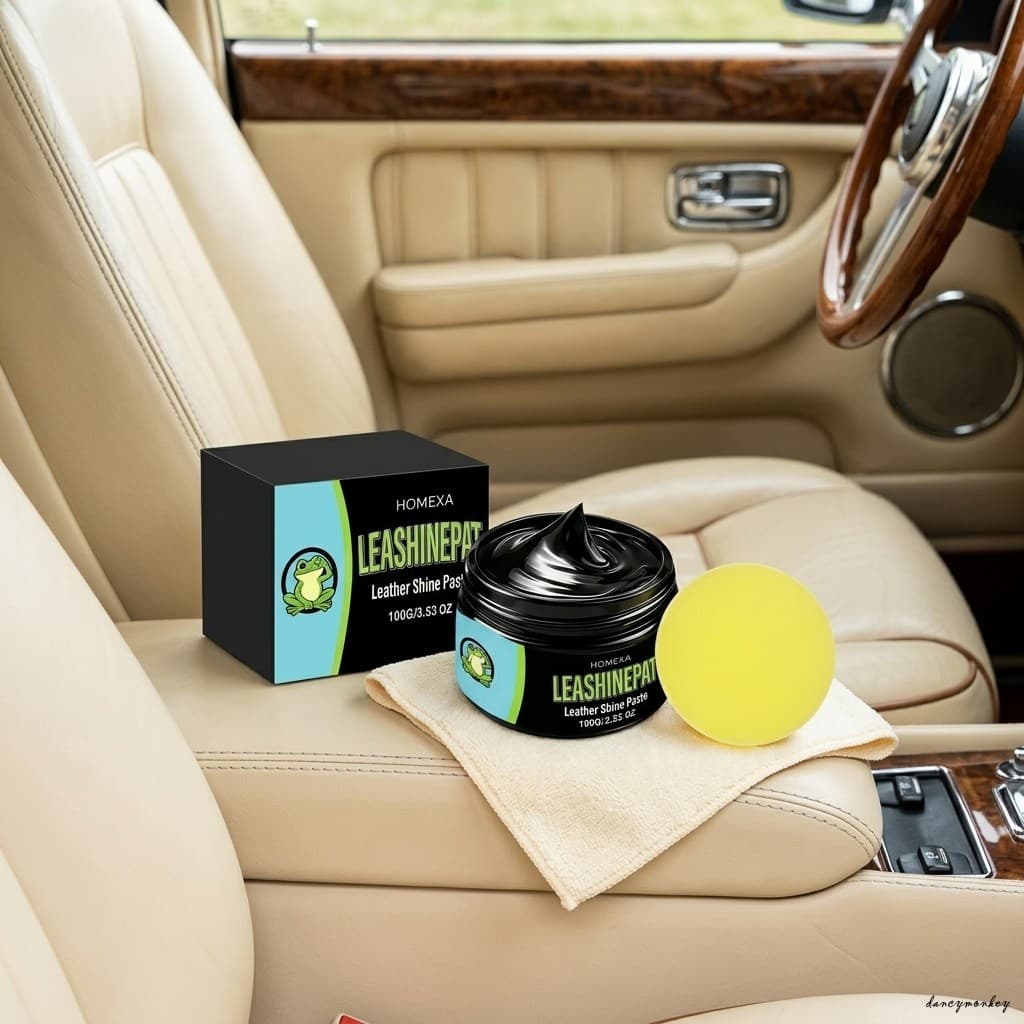 Creme Para Cuidados Com O Couro Do Carro 100g , Limpeza Profunda E Condicionador Restaurador Suave Assentos Internos De