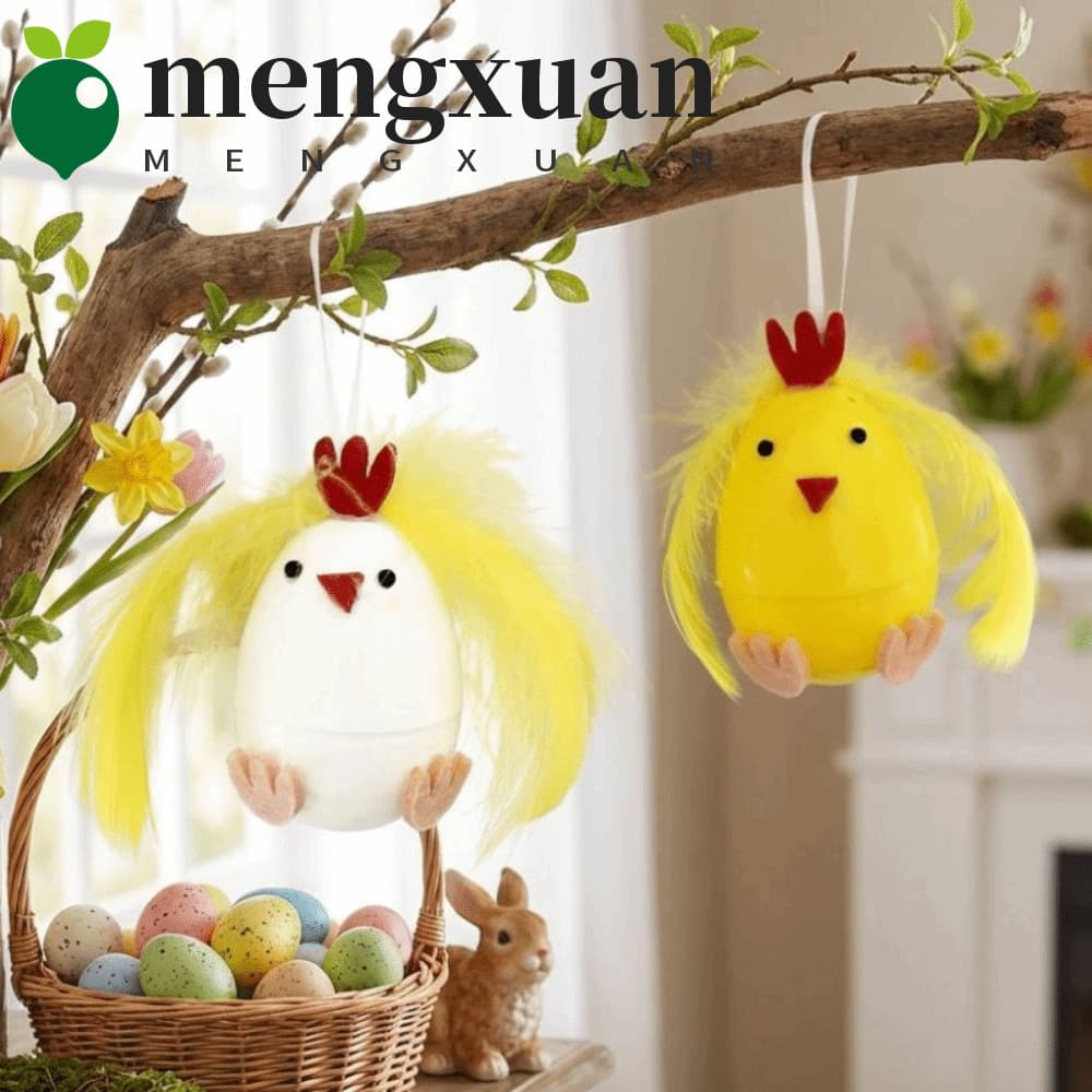 MENGXUAN1 Enfeites De Frango Com Penas , Funções De Armazenamento , Decorações De Pintinhos De Páscoa Resistentes Ao Des