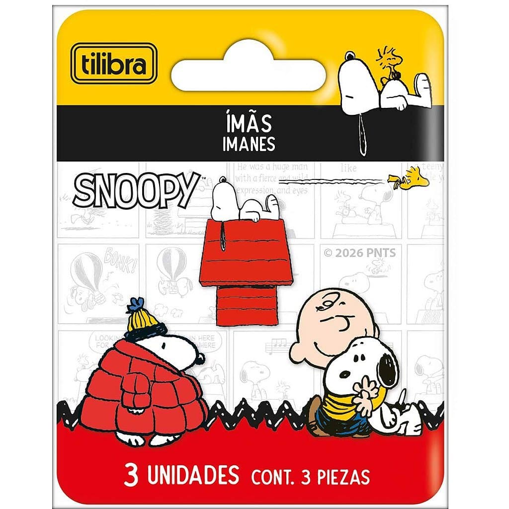 Imã Acrílico Snoopy 3unid Tilibra