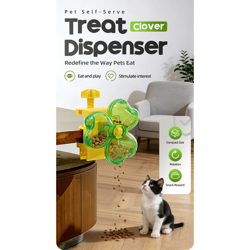 Brinquedos de comida lenta para animais de estimação, trevo para animais de estimação, brinquedos para vazamento de alim