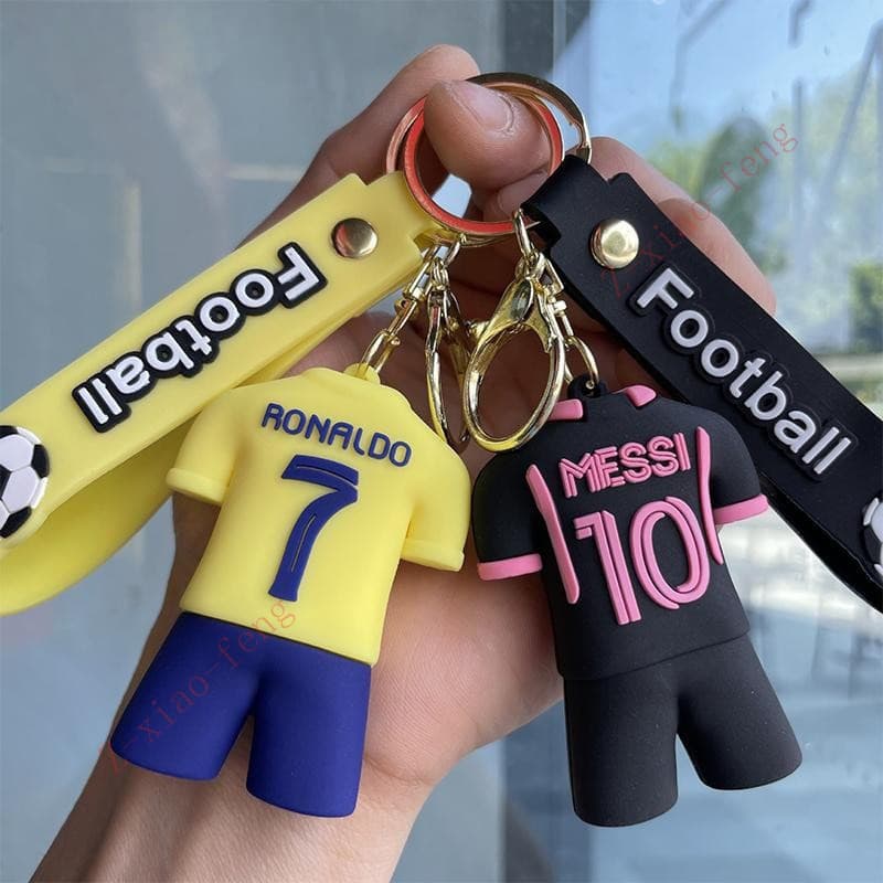 [NobleBeautiful] Chaveiro Colorido de Camisa de Futebol do Messi, Criativo, para Homens, Casais, Bolsas e Carros HBHT