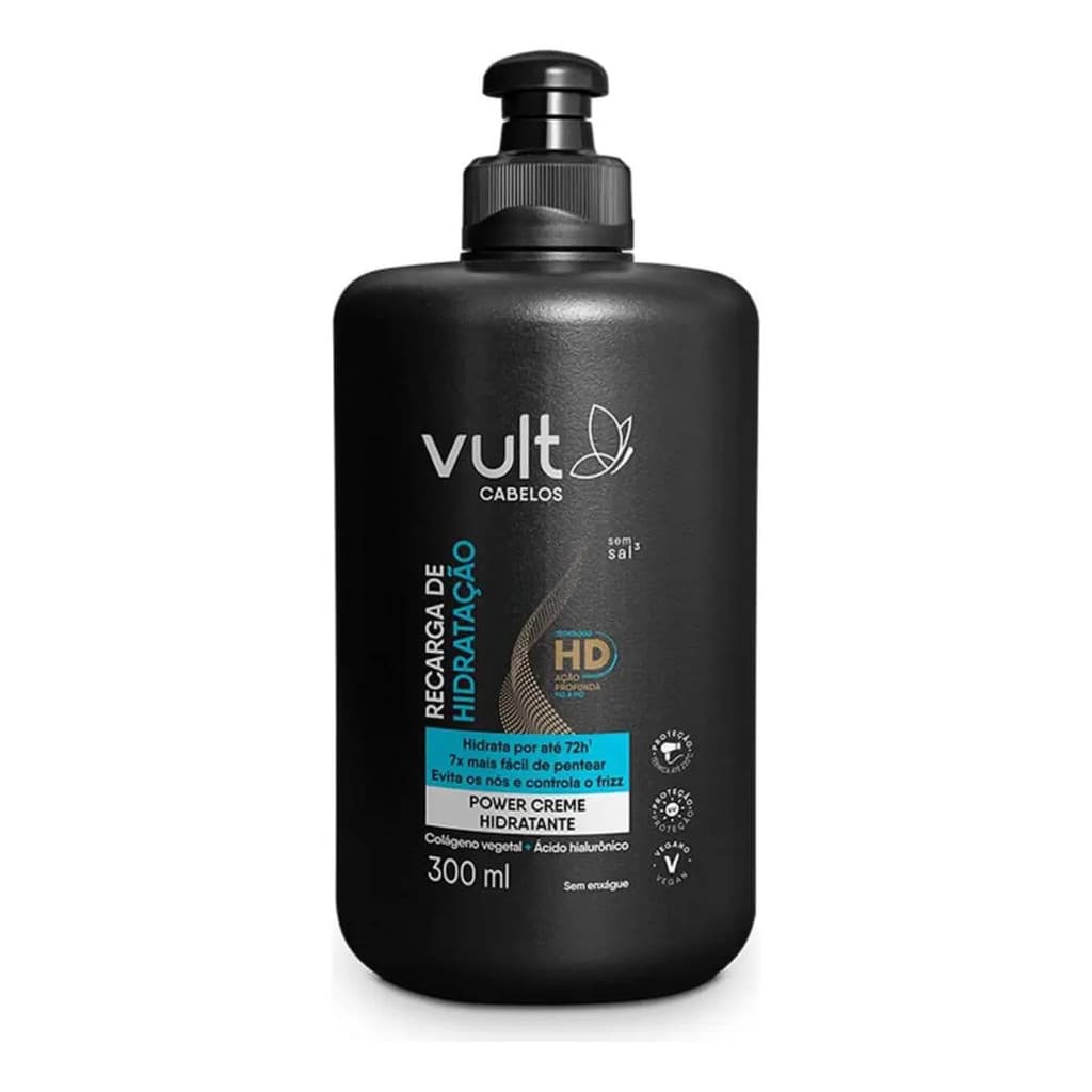Creme De Pentear Vult Cabelos Recarga De Hidratação 300ml Vult Recarga De Hidratação Creme Hidratação