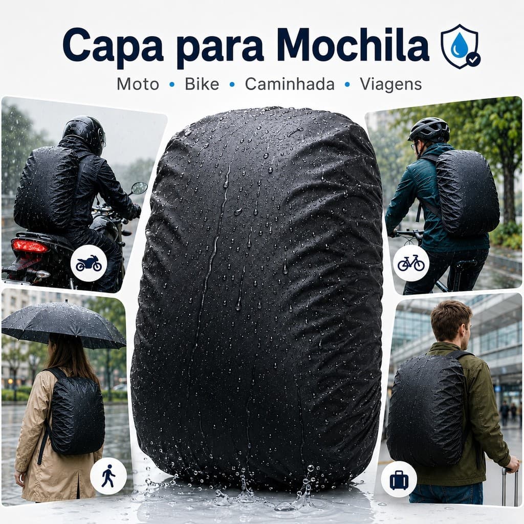Capa de Mochila Impermeável À Prova D'Água Poeira Para Ciclismo Caminhada Viagem Campig Trilhas