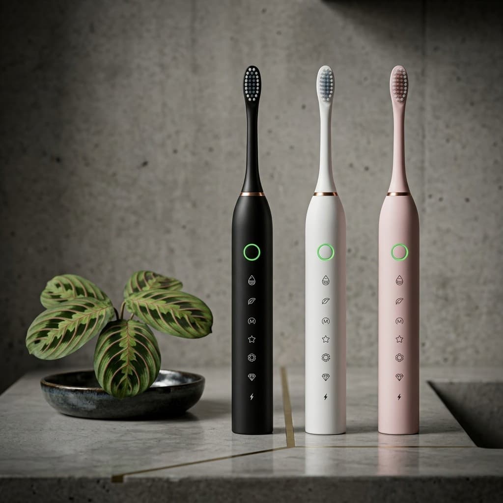 Escova De Dentes Elétrica Recarregável Sonic IPX7 Escova Dental Elétrica Clareadora Com 4 Refis De Escova