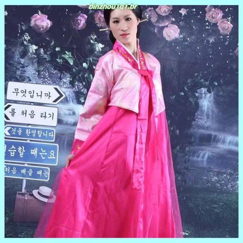 Hanbok longo desempenho de dança tradicional coreano étnico adulto traje melhorado coreano hanbok feminino desempenho tr