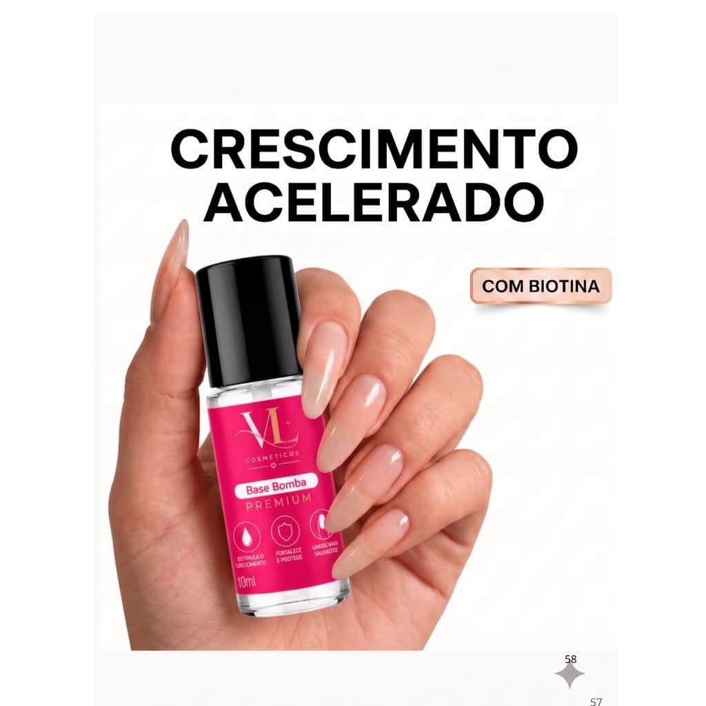 Base De Crescimento Acelerado  VL Bomba Premium 10 ml - Cresce 7x mais