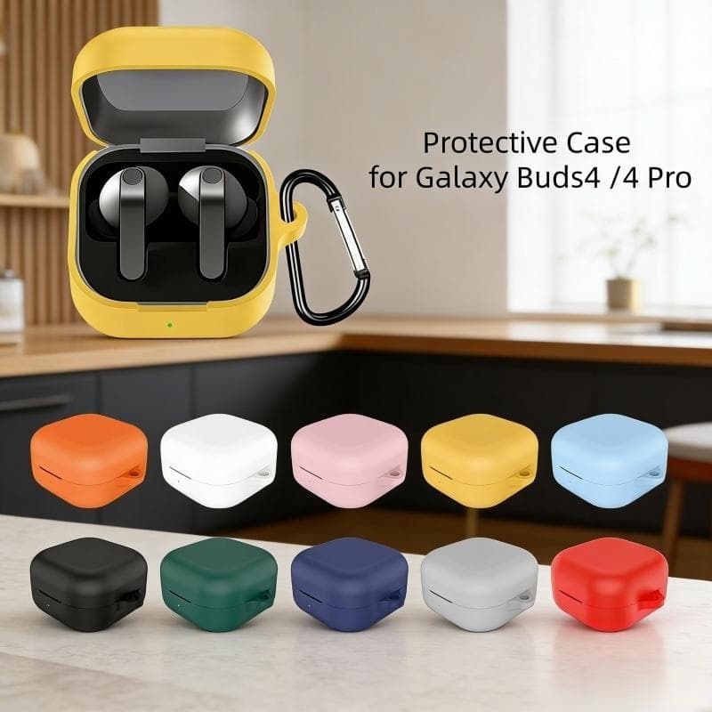 Capa De Silicone Para Fone De Ouvido , Protetora Samsung Galaxy Buds 4 Com Gancho Pro
