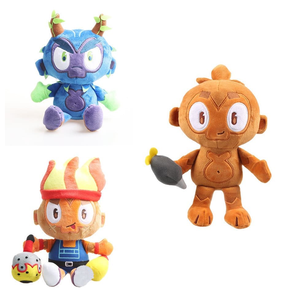 Boneca explodida Bloons TD6 macaco dos desenhos animados brinquedo de pelúcia Balão de defesa jogo de torre boneca perif