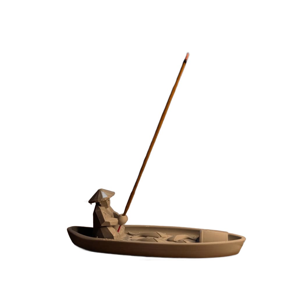Incensário Barco Pescador Zen | Porta Incenso em Impressão 3D