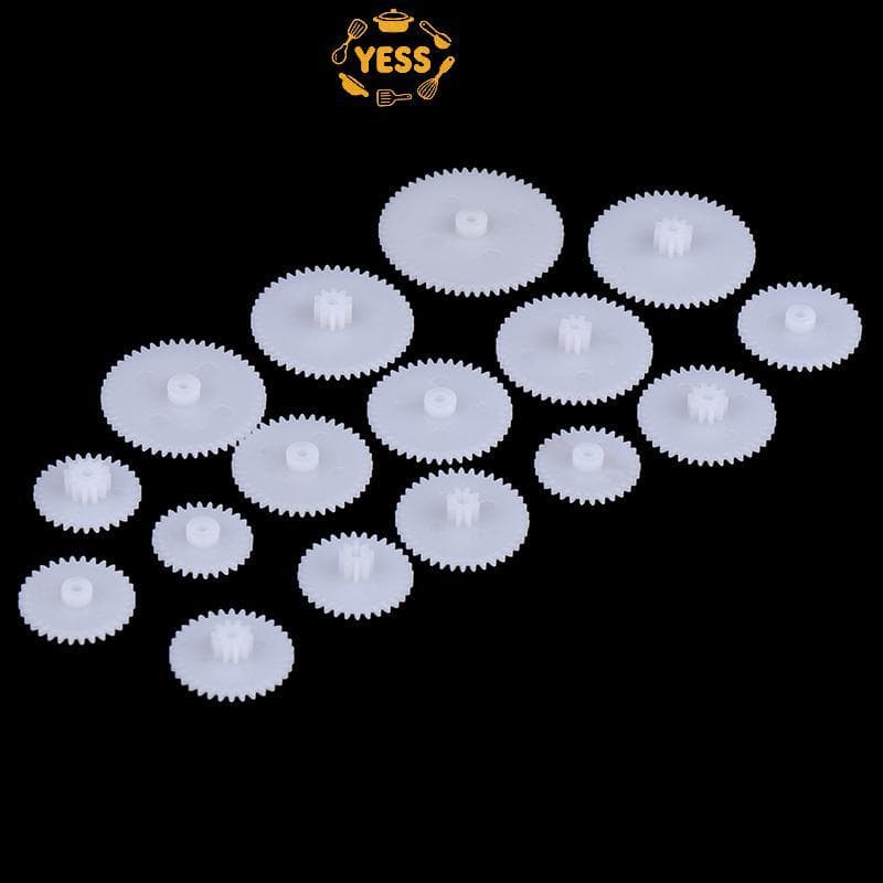 YESS 64 Tipos De Eixo De Plástico Única Camada Dupla Coroa Engrenagens Sem-Fim Rodas Dentadas M0.5 Quente
