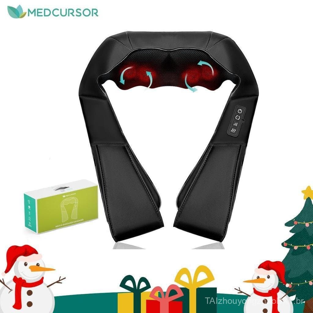 Massageador de pescoço e ombros Medcursor, com função de aquecimento, 16 nós de massagem profunda, intensidade ajustável