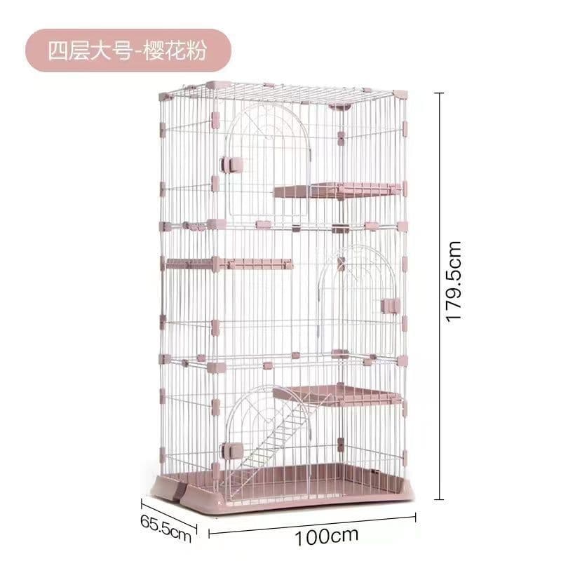 Novo estilo gaiola de gato casa interior Villa gatinho casa Oversized espaço livre dupla camada três camadas com vaso sa