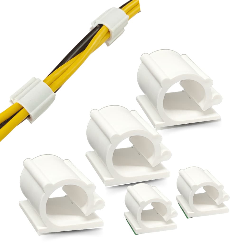 Organizador de Fios Cabos 13mm Fixador Passador de Cabos Envio Rápido