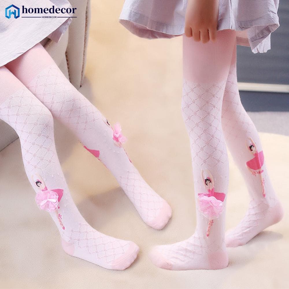 HOMEDECOR Meias-Calças Para Meninas Elásticas Crianças Bebês Ballet Girl Princess De Algodão Dança 4 A 12 Anos G3H4