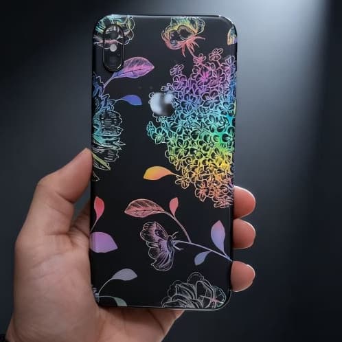 Película Traseira Com Padrão de laser luminoso pra iphone 13/14/15/pro/pro max