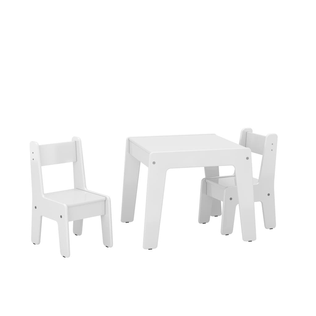 Conjunto Mesa Infantil c/ 2 Cadeiras Diana Branco Brilho