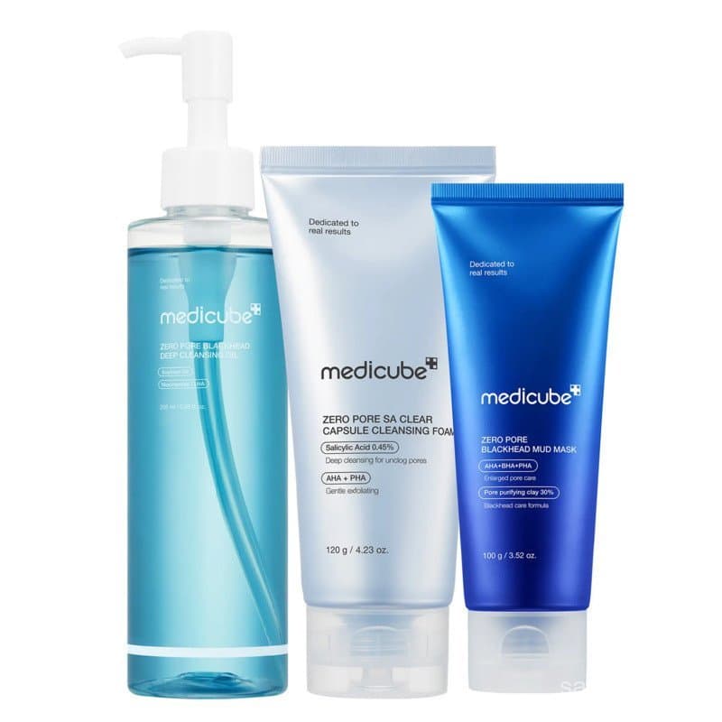 [medicube]Pore-fectSETㅣDeepPore, Limpador Esfoliante Suave, Máscara de Argila, Excesso de Sebo, Cuidado Capilar, Cuidado
