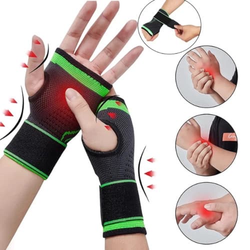 Luvas de alça de pulso, luvas de equipamento de proteção para levantamento de peso esportivo de ciclismo