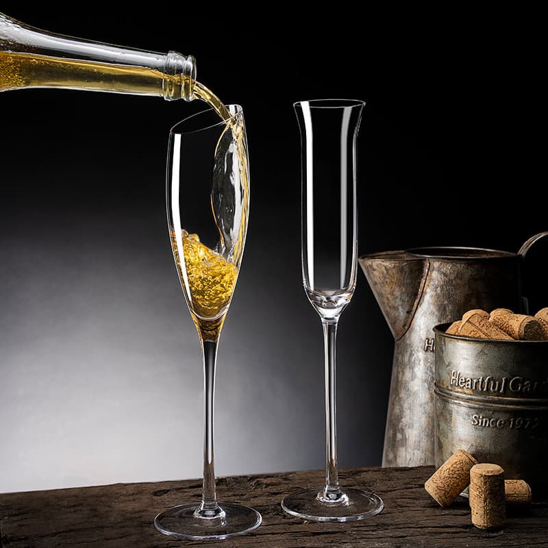 Estilo Europeu Luxo Criativo Cristal Champanhe Flautas Premium Claro Stemless Copos De Vinho Para Festa De Aniversário D