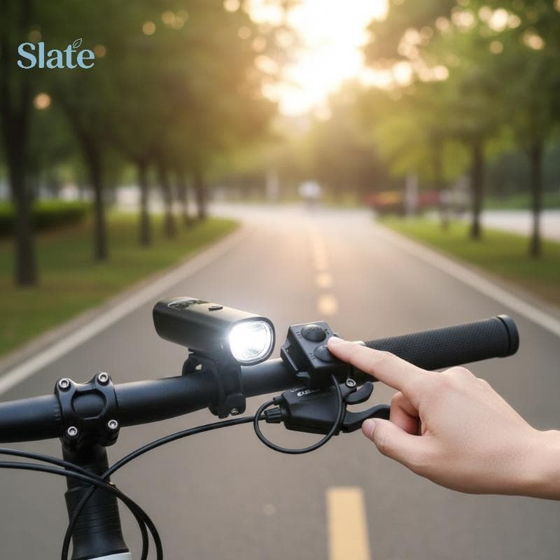 Slate Inteligente Luz Da Bicicleta À Prova De Chuva USB LED 1500/2000mAh Dianteira Farol Ciclismo Lanterna Acessórios No