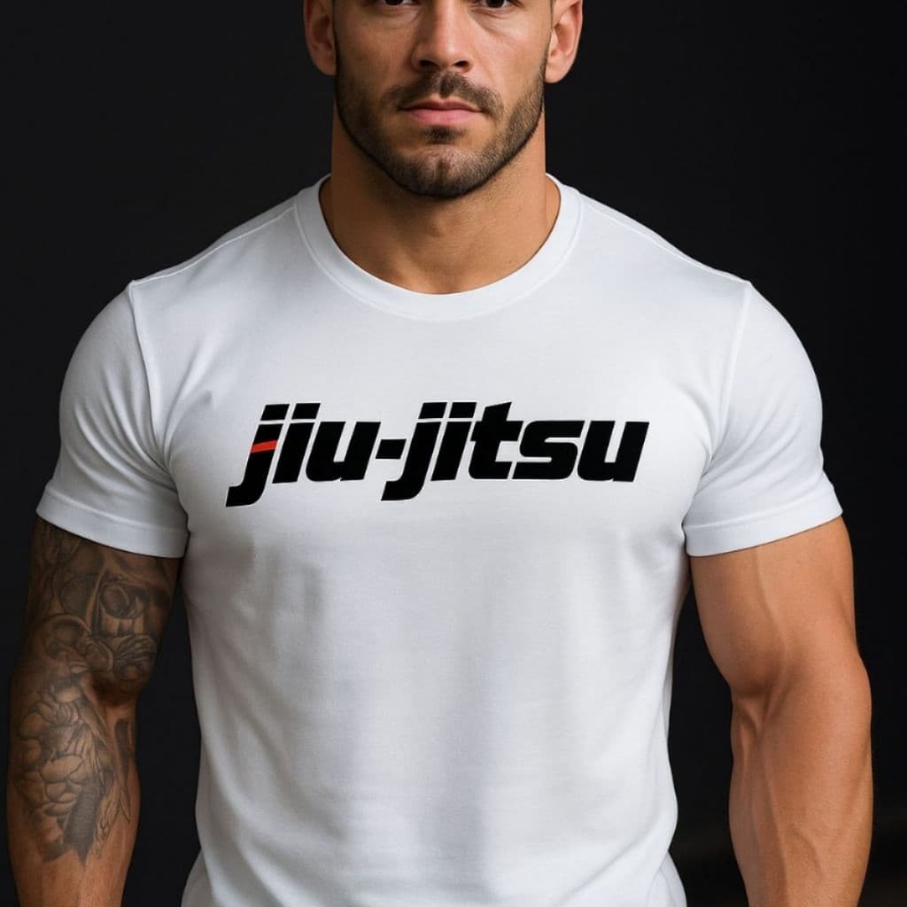 Camiseta Jiu Jitsu 100% Algodão Masculina Treino Academia Casual Luta Manga Curta