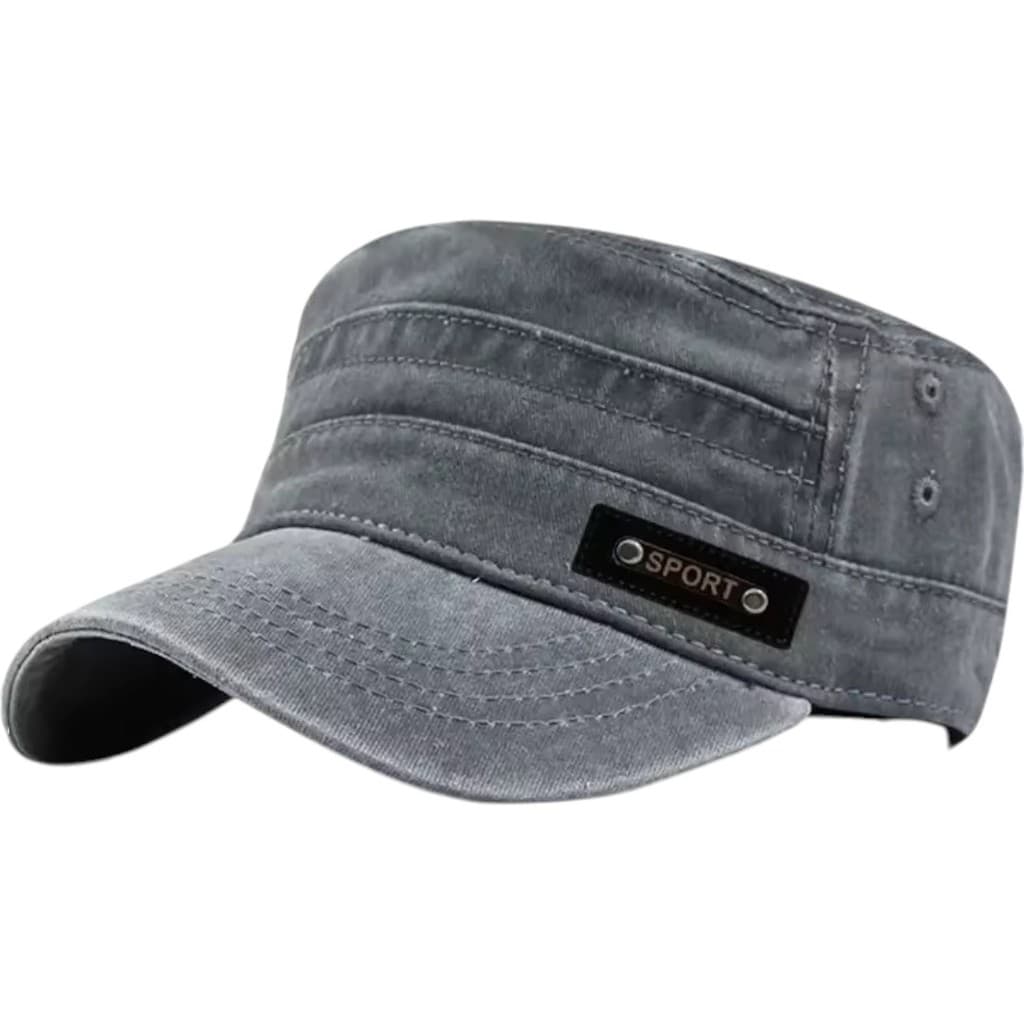 Boné Estilo Quepe Vintage Aba Pequena Jeans Lavado Retro