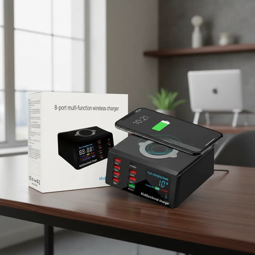 Carregador Usb Fast Charger Rápido 8 Portas Indução Wlx-x9