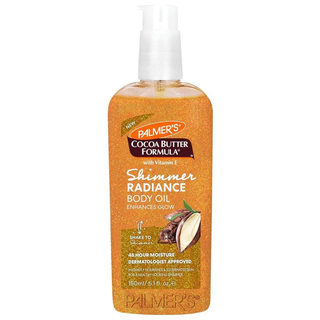 Óleo Corporal Iluminador com Fórmula de Manteiga de Cacau Palmer's com Vitamina E, 5.1 Fl Oz, Óleo Corporal Radiante par