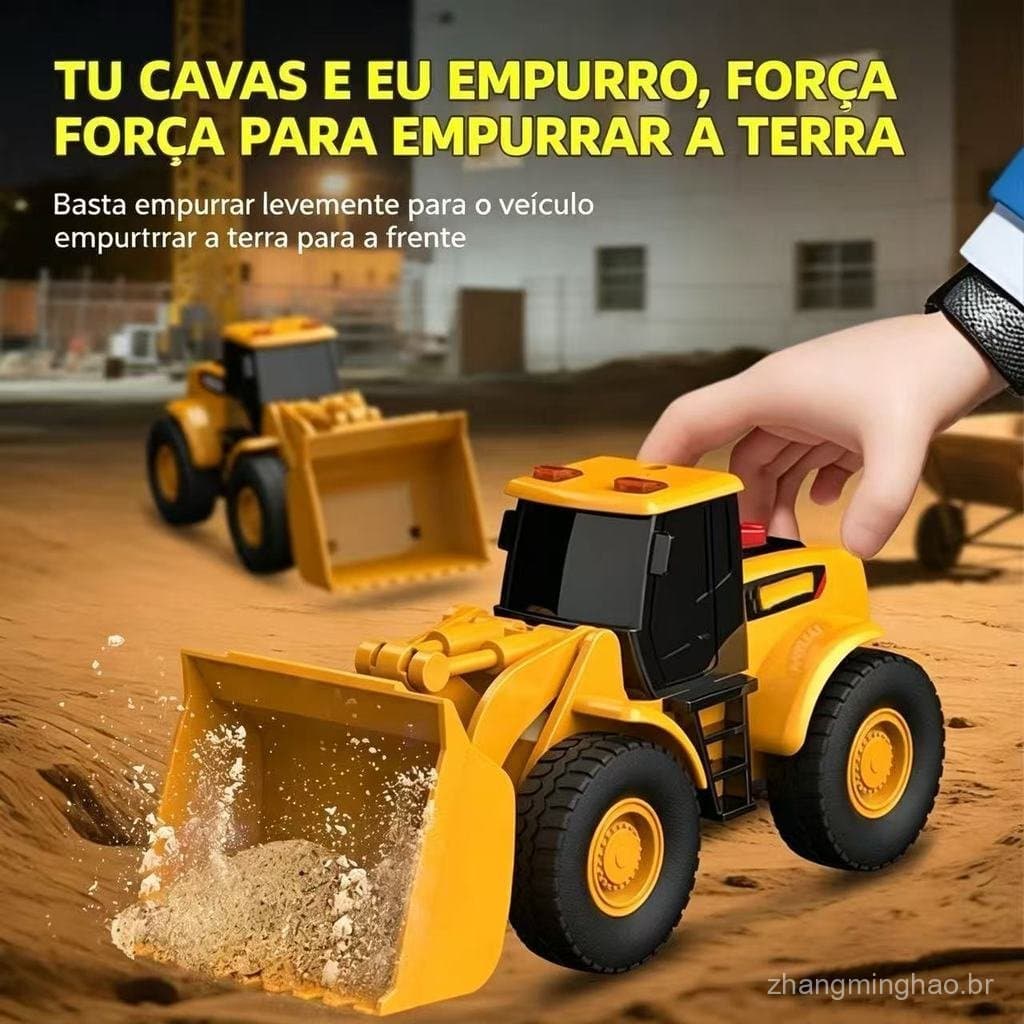 Conjunto De Variedades De Caminhões De Construção Inercial Com Luzes E Som , Máquinas Seguras Para Crianças , Miniatura