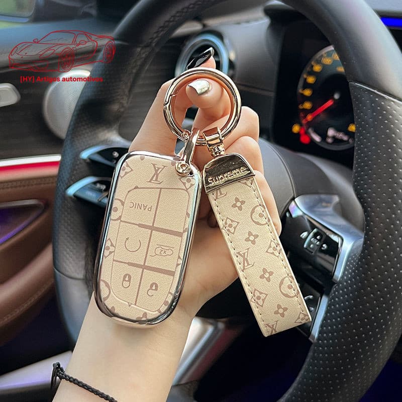 Capa De Chave De Carro Para Guia Jeep TPU/Luz Grátis/Grand Cherokee/Homem Liver Commander